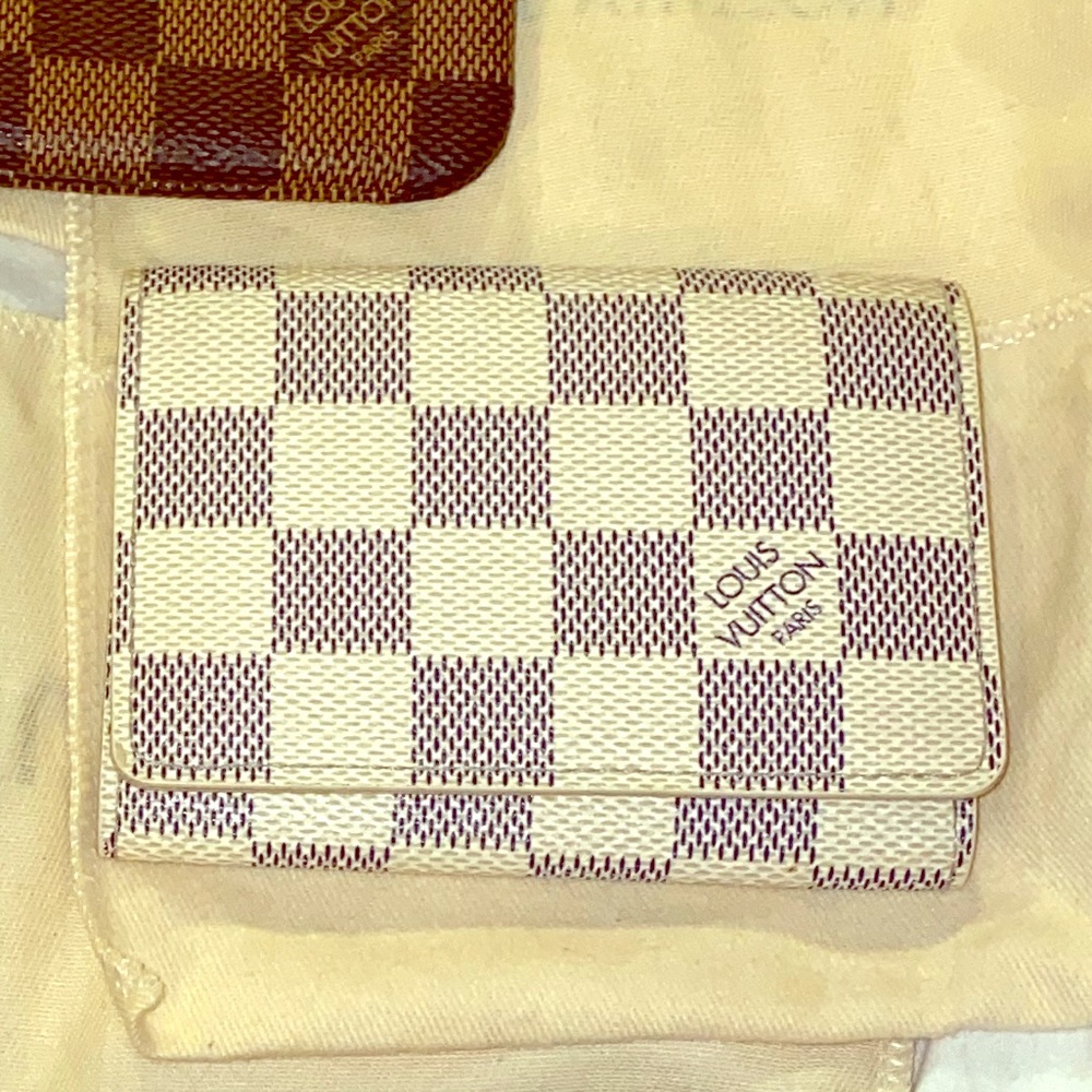 Damier Azur Enveloppe Carte De Visite